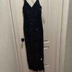 Glamorous Black Sequin Maxi Dress